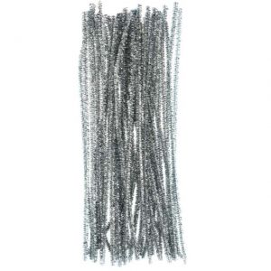 Druciki kreatywne Brewis 30cm Srebrne, 40szt